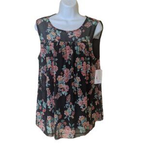 BOBBIE BROOKS Floral Tank Blouse Size Medium  NEW NWT